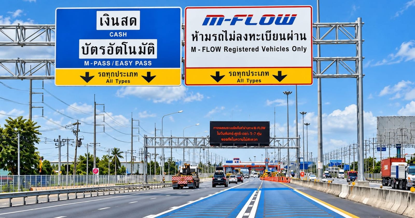 งานติดตั้งป้ายชนิดแขวนสูง